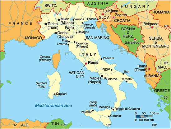 ایتالیا کشور چکمه ای