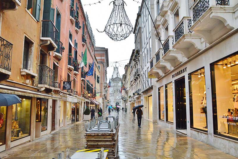 خیابان های خرید ونیز ایتالیا