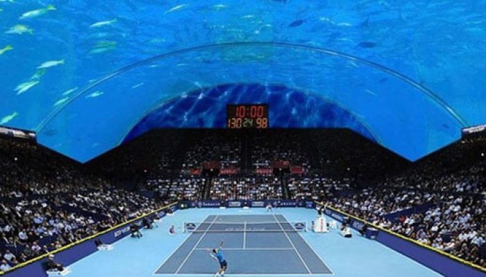مسابقات تنیس زیر آب دبی